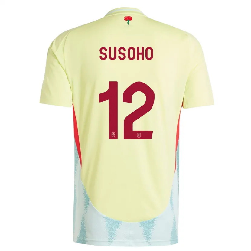 Danxen Kid Spain Mahamadou Susoho #12 Yellow Away Jersey 24-26 T-Shirt