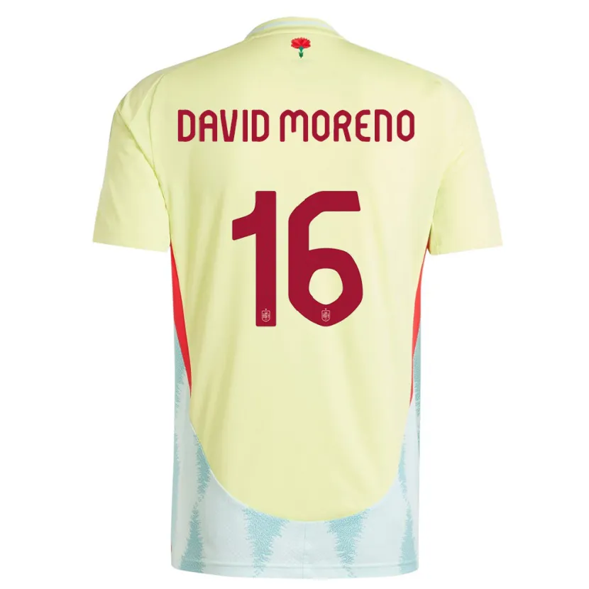 Danxen Kid Spain Antonio David Moreno #16 Yellow Away Jersey 24-26 T-Shirt