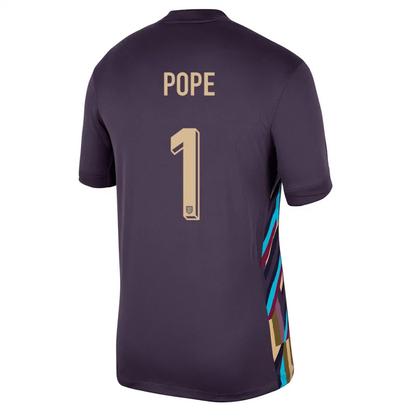 Danxen Kid England Nick Pope #1 Dark Raisin Away Jersey 24-26 T-Shirt