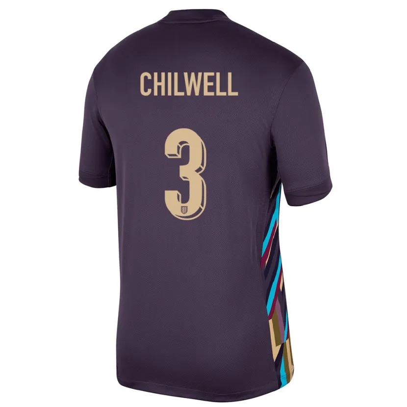 Danxen Kid England Ben Chilwell #3 Dark Raisin Away Jersey 24-26 T-Shirt