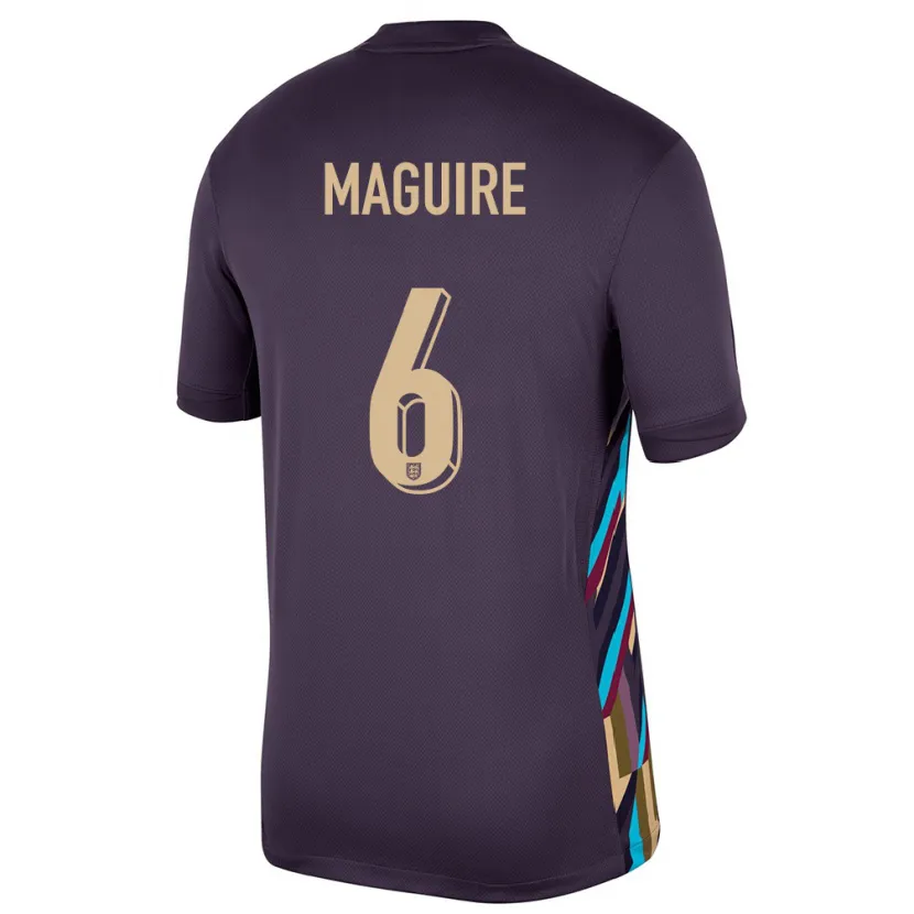 Danxen Kid England Harry Maguire #6 Dark Raisin Away Jersey 24-26 T-Shirt