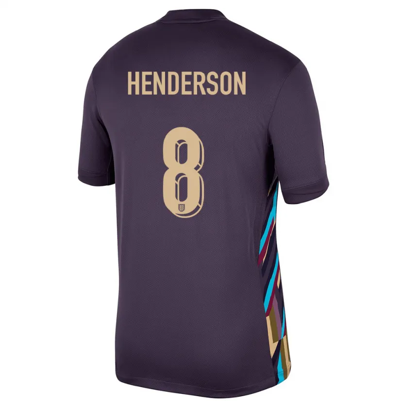 Danxen Kid England Jordan Henderson #8 Dark Raisin Away Jersey 24-26 T-Shirt