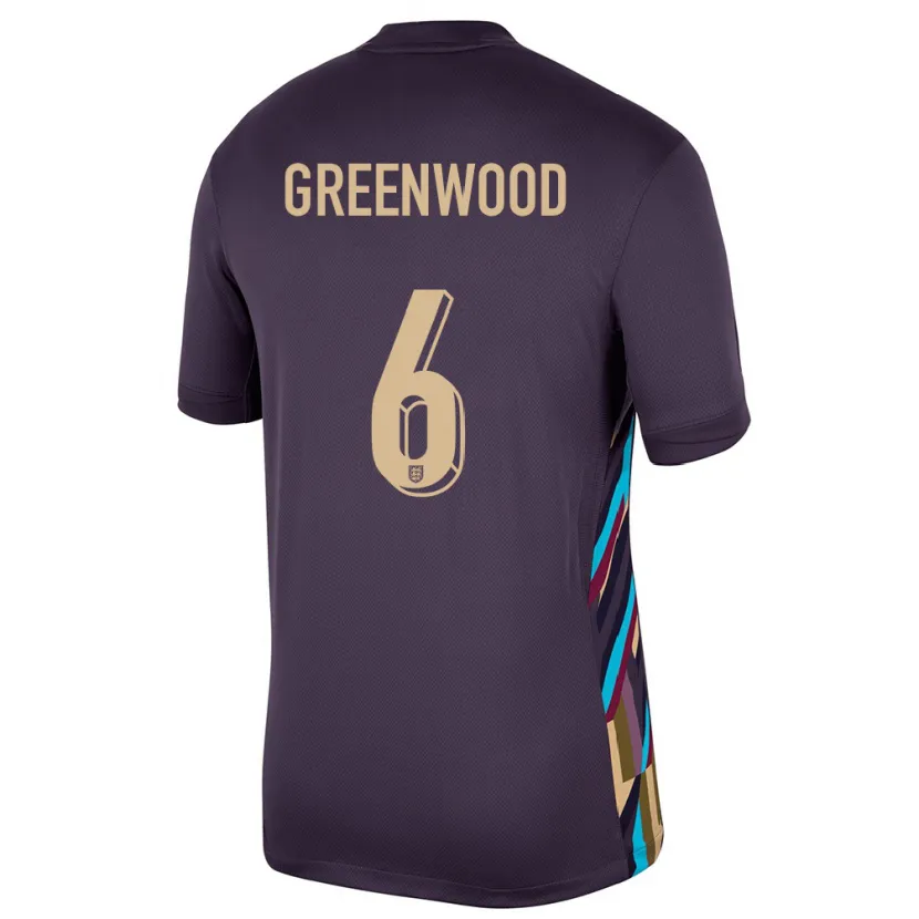 Danxen Kid England Alex Greenwood #6 Dark Raisin Away Jersey 24-26 T-Shirt