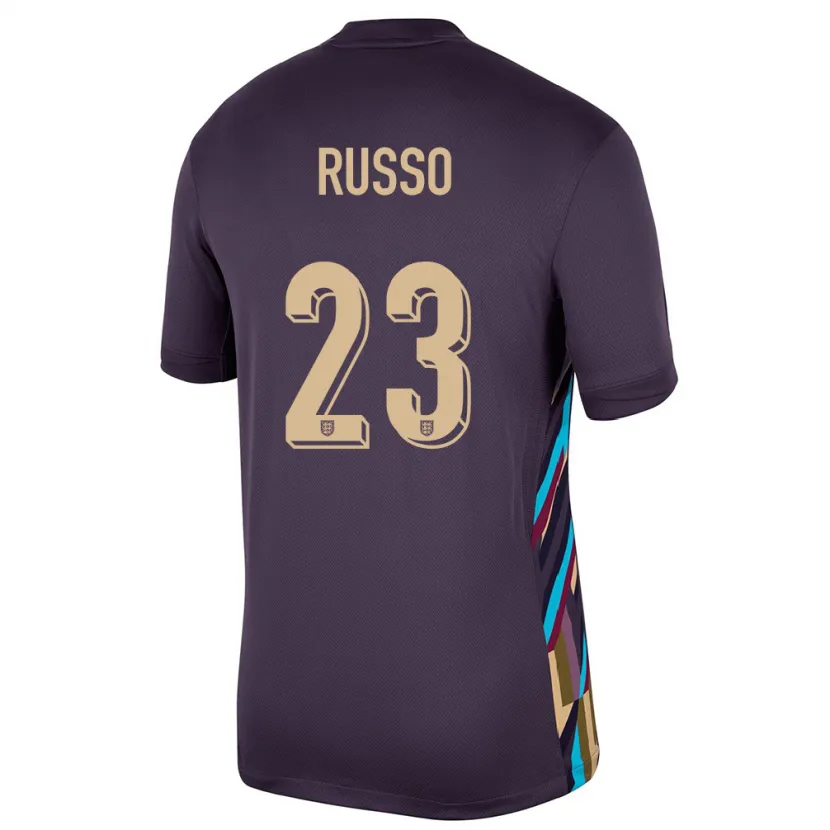 Danxen Kid England Alessia Russo #23 Dark Raisin Away Jersey 24-26 T-Shirt