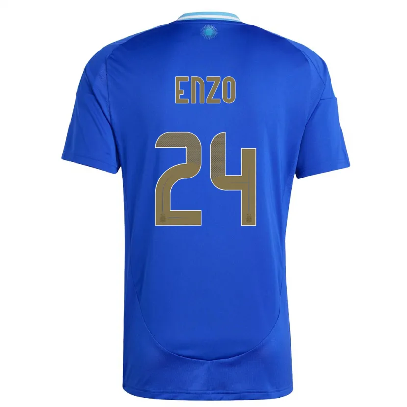 Danxen Kid Argentina Enzo Fernandez #24 Blue Away Jersey 24-26 T-Shirt