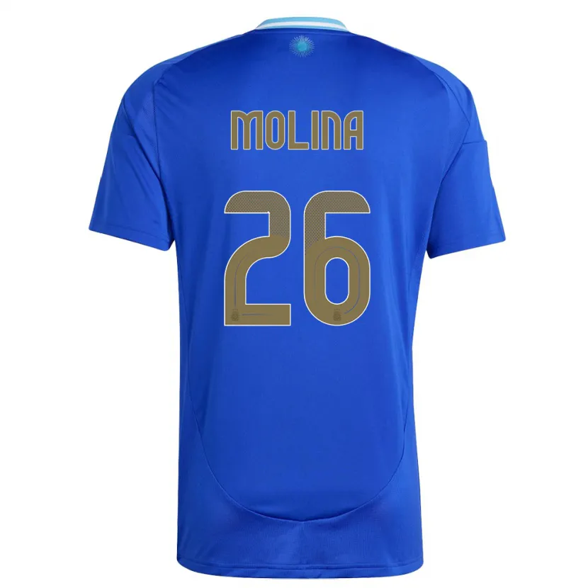 Danxen Kid Argentina Nahuel Molina #26 Blue Away Jersey 24-26 T-Shirt