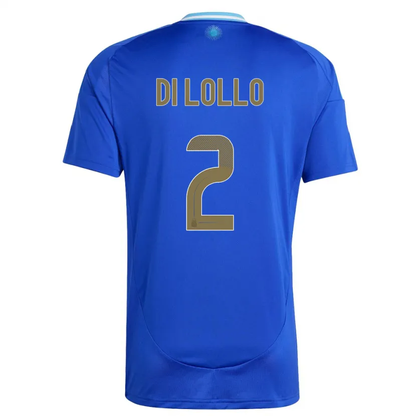 Danxen Kid Argentina Lautaro Di Lollo #2 Blue Away Jersey 24-26 T-Shirt