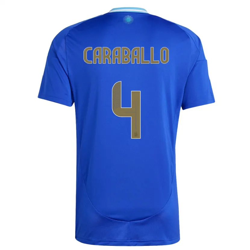 Danxen Kid Argentina Brian Caraballo #4 Blue Away Jersey 24-26 T-Shirt