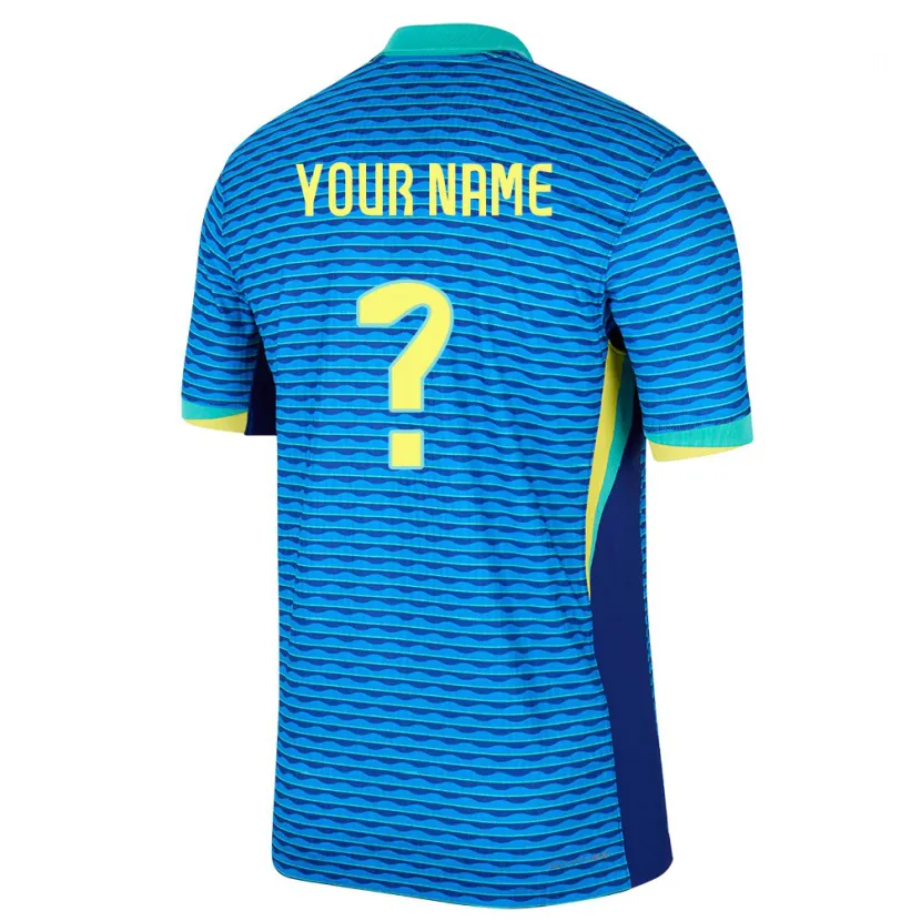 Danxen Kid Brazil Your Name #0 Blue Away Jersey 24-26 T-Shirt