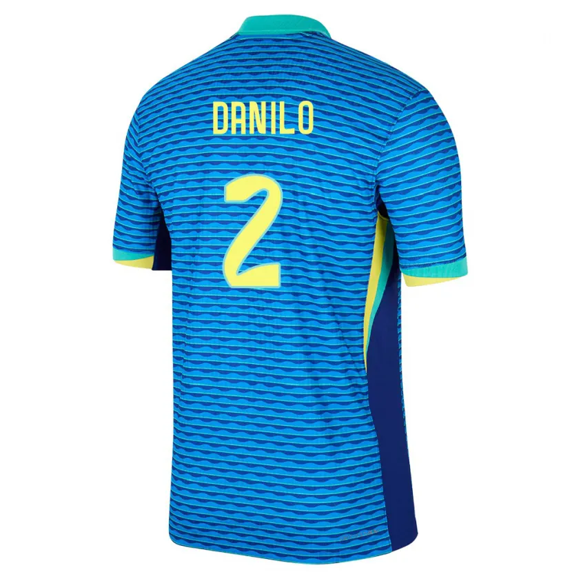 Danxen Kid Brazil Danilo #2 Blue Away Jersey 24-26 T-Shirt