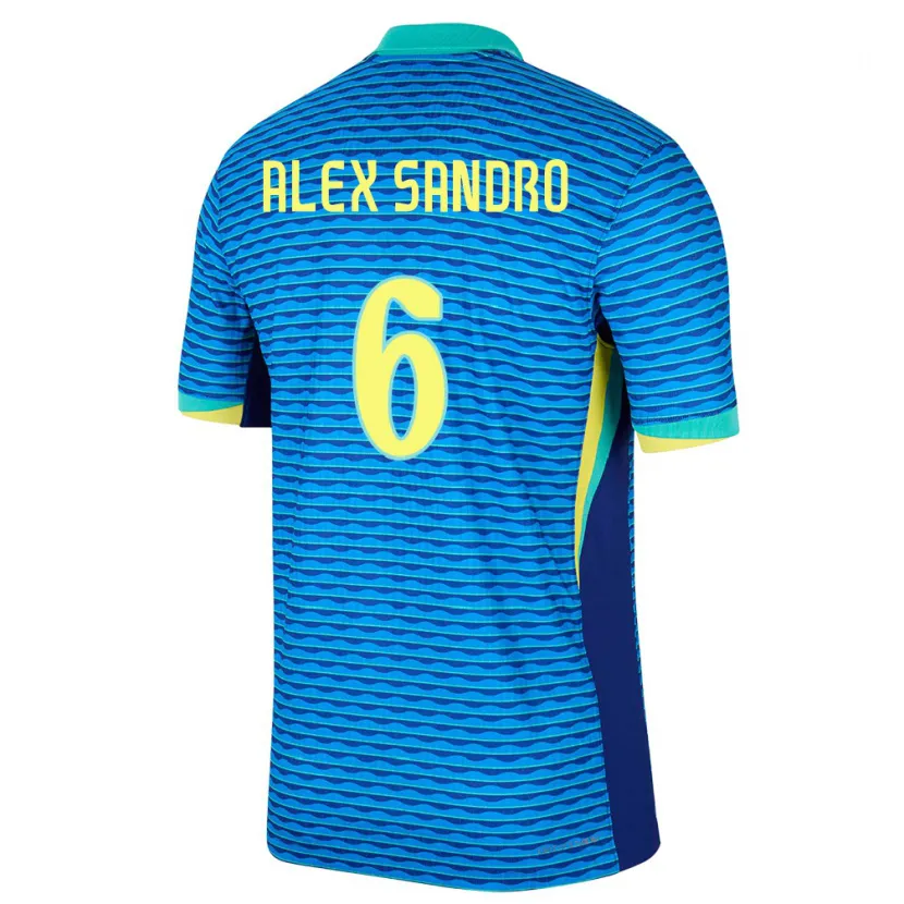 Danxen Kid Brazil Alex Sandro #6 Blue Away Jersey 24-26 T-Shirt