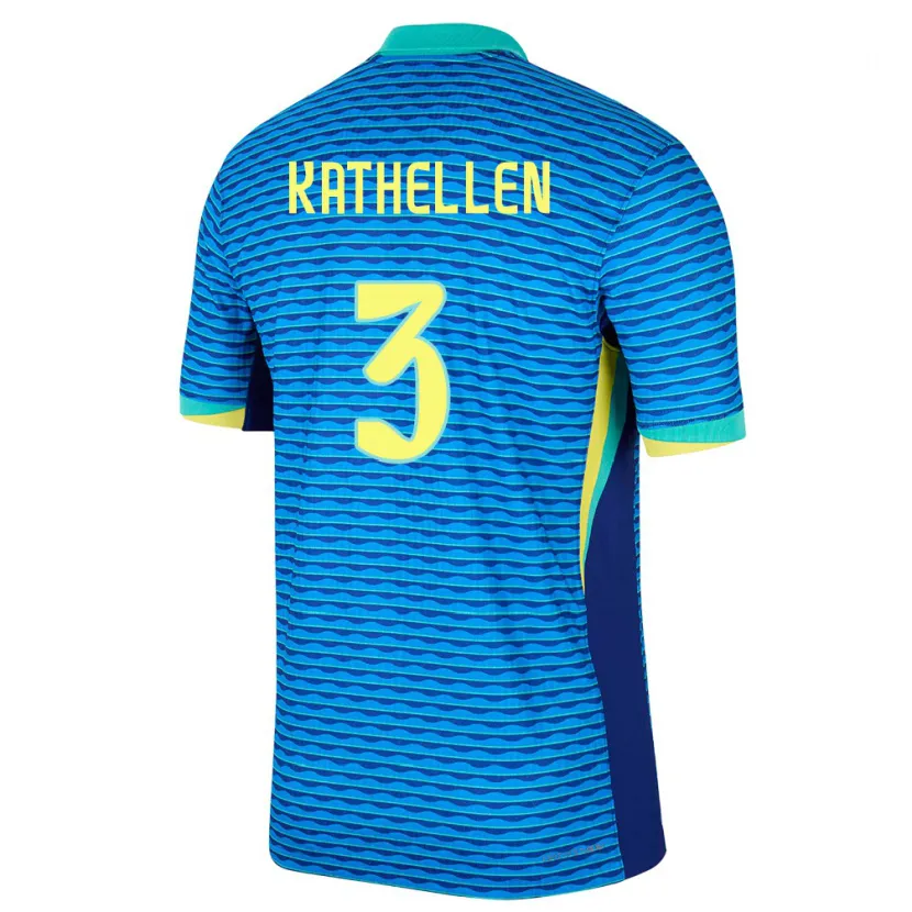 Danxen Kid Brazil Kathellen #3 Blue Away Jersey 24-26 T-Shirt