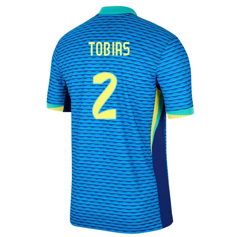 Danxen Kid Brazil Vinicius Tobias #2 Blue Away Jersey 24-26 T-Shirt