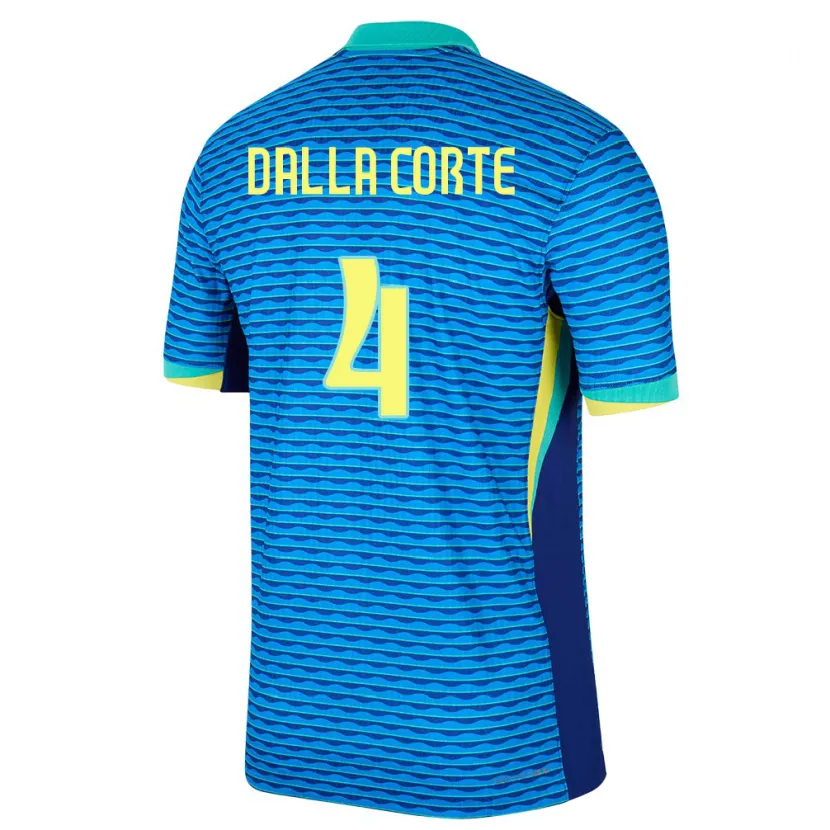 Danxen Kid Brazil Joao Dalla Corte #4 Blue Away Jersey 24-26 T-Shirt