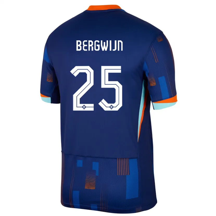 Danxen Kid Netherlands Steven Bergwijn #25 Blue Away Jersey 24-26 T-Shirt