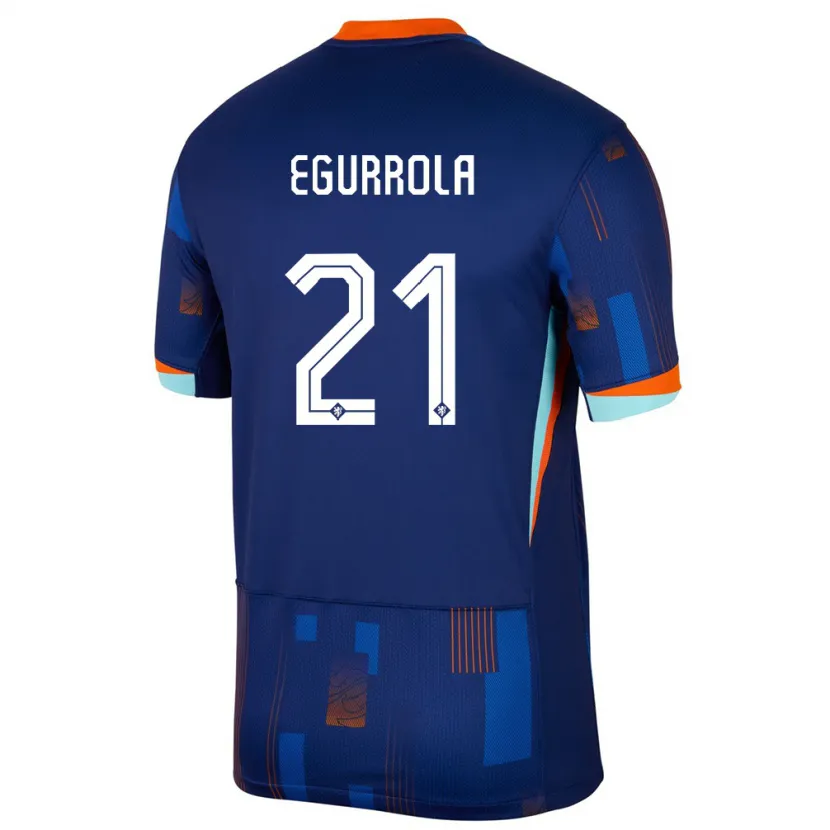 Danxen Kid Netherlands Damaris Egurrola #21 Blue Away Jersey 24-26 T-Shirt