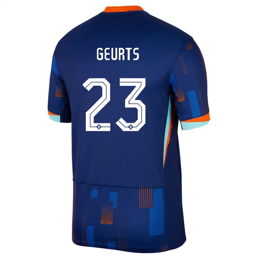 Danxen Kid Netherlands Loes Geurts #23 Blue Away Jersey 24-26 T-Shirt