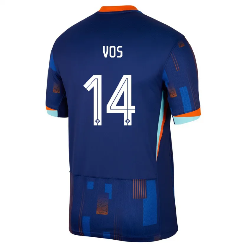 Danxen Kid Netherlands Silvano Vos #14 Blue Away Jersey 24-26 T-Shirt