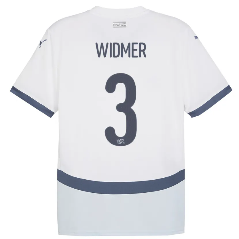 Danxen Kid Switzerland Silvan Widmer #3 White Away Jersey 24-26 T-Shirt