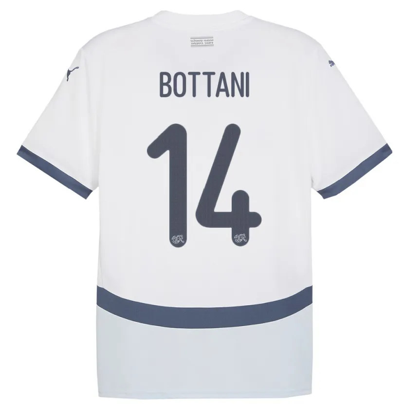 Danxen Kid Switzerland Mattia Bottani #14 White Away Jersey 24-26 T-Shirt