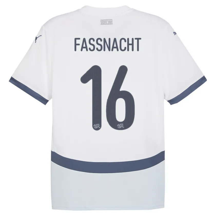 Danxen Kid Switzerland Christian Fassnacht #16 White Away Jersey 24-26 T-Shirt