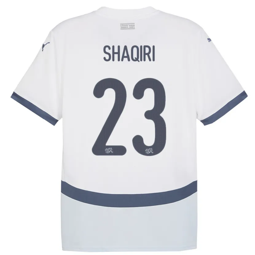 Danxen Kid Switzerland Xherdan Shaqiri #23 White Away Jersey 24-26 T-Shirt