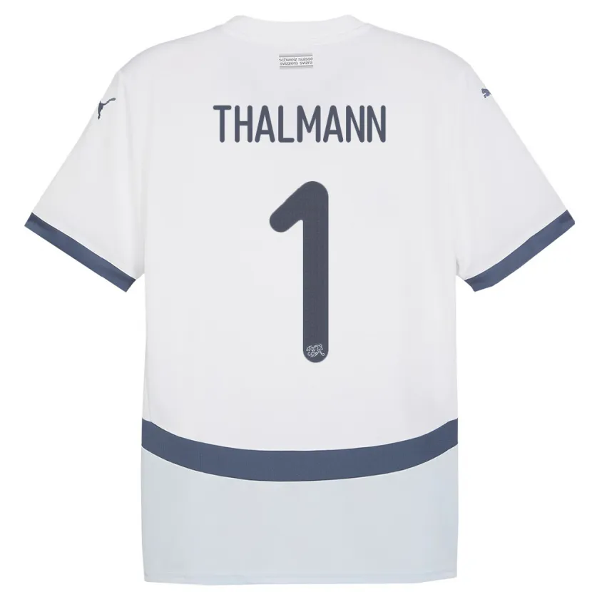 Danxen Kid Switzerland Gaelle Thalmann #1 White Away Jersey 24-26 T-Shirt