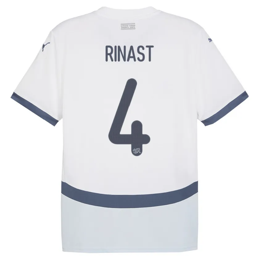 Danxen Kid Switzerland Rachel Rinast #4 White Away Jersey 24-26 T-Shirt