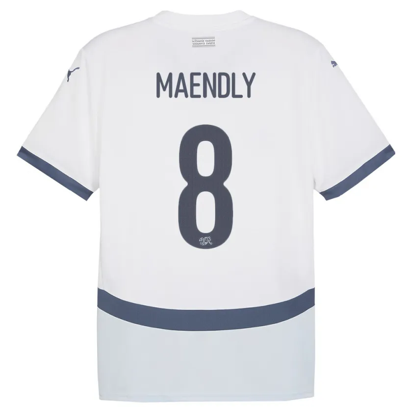 Danxen Kid Switzerland Sandy Maendly #8 White Away Jersey 24-26 T-Shirt