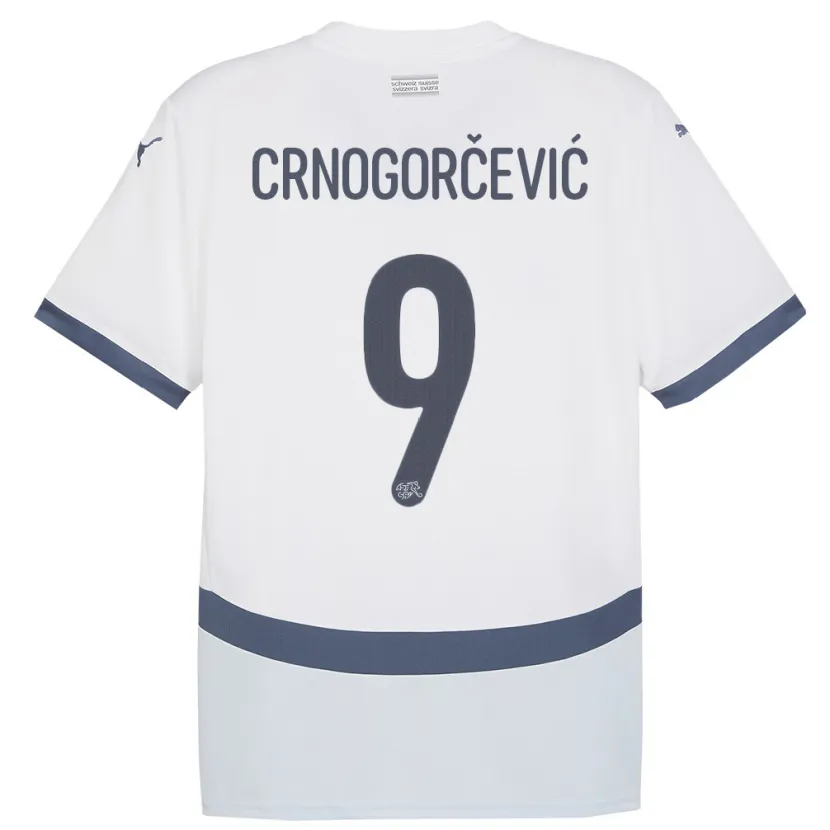 Danxen Kid Switzerland Ana Maria Crnogorcevic #9 White Away Jersey 24-26 T-Shirt