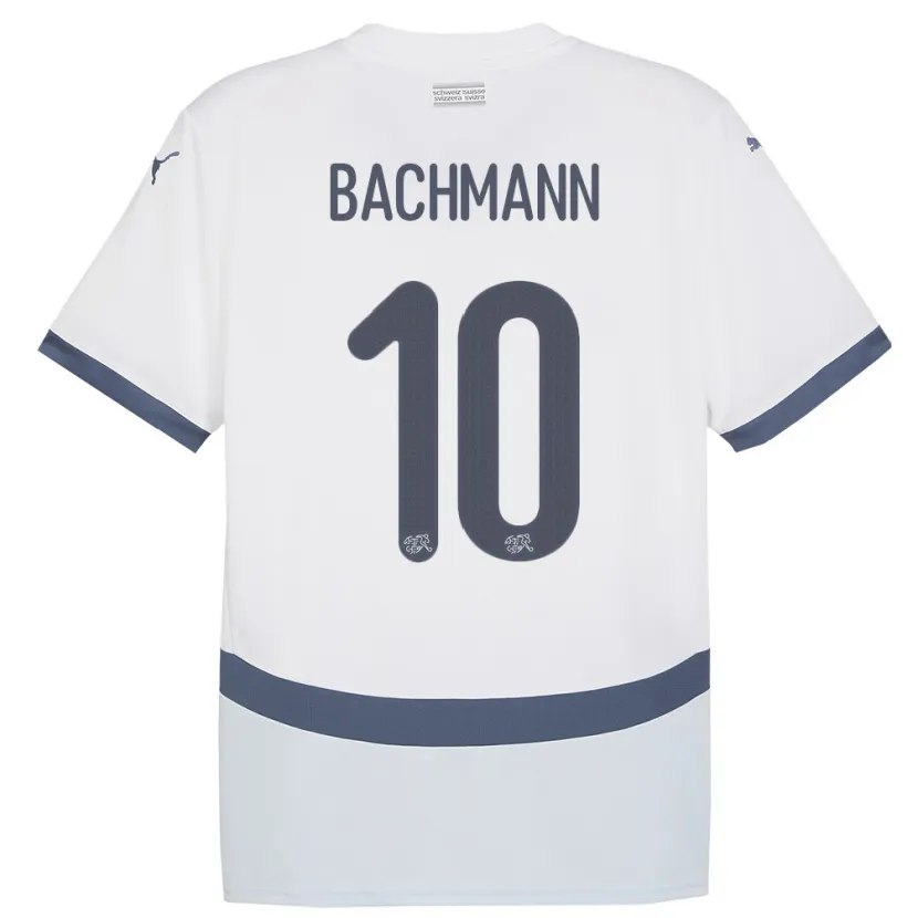 Danxen Kid Switzerland Ramona Bachmann #10 White Away Jersey 24-26 T-Shirt