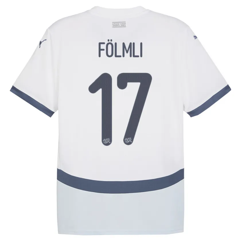 Danxen Kid Switzerland Svenja Folmli #17 White Away Jersey 24-26 T-Shirt