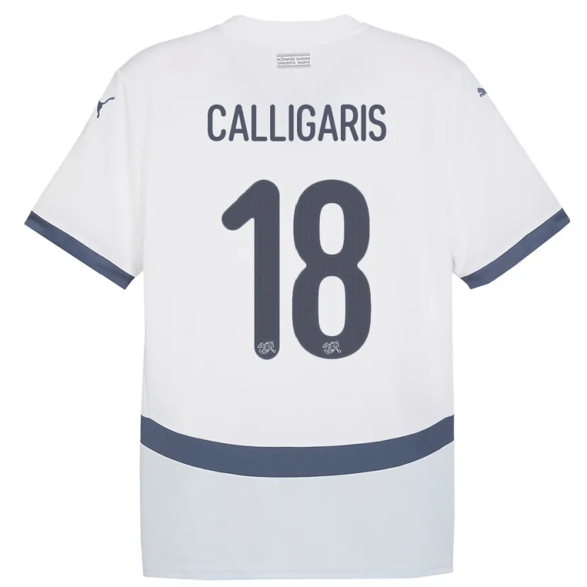 Danxen Kid Switzerland Viola Calligaris #18 White Away Jersey 24-26 T-Shirt