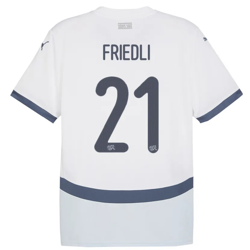 Danxen Kid Switzerland Seraina Friedli #21 White Away Jersey 24-26 T-Shirt