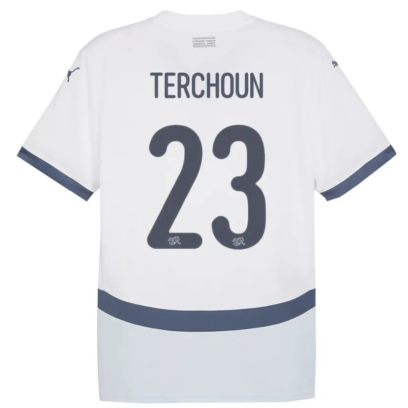 Danxen Kid Switzerland Meriame Terchoun #23 White Away Jersey 24-26 T-Shirt