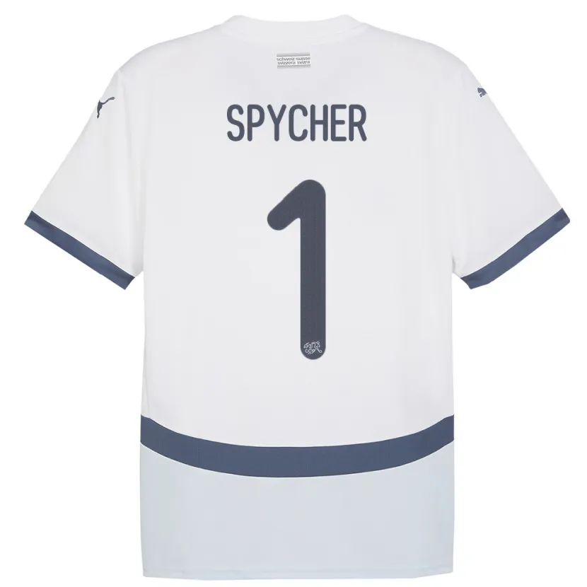 Danxen Kid Switzerland Tim Spycher #1 White Away Jersey 24-26 T-Shirt