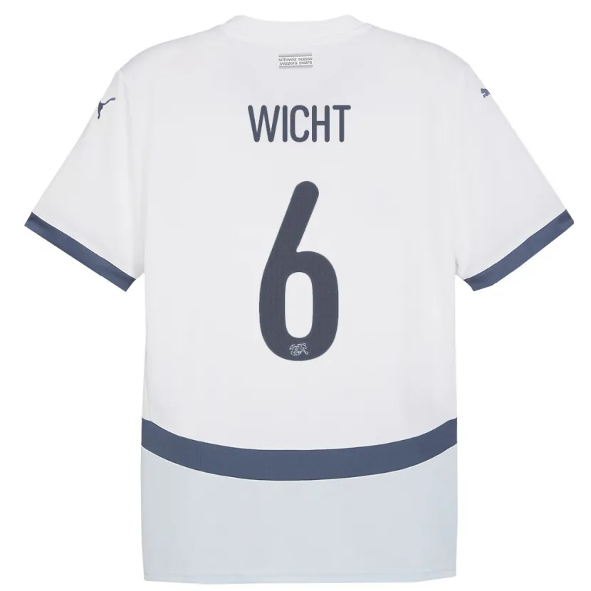 Danxen Kid Switzerland Nathan Wicht #6 White Away Jersey 24-26 T-Shirt