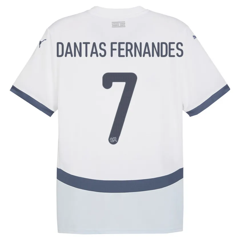 Danxen Kid Switzerland Ronaldo Dantas Fernandes #7 White Away Jersey 24-26 T-Shirt