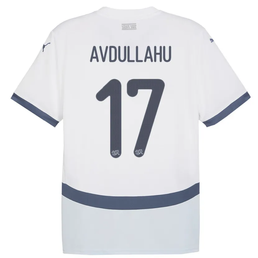 Danxen Kid Switzerland Leon Avdullahu #17 White Away Jersey 24-26 T-Shirt