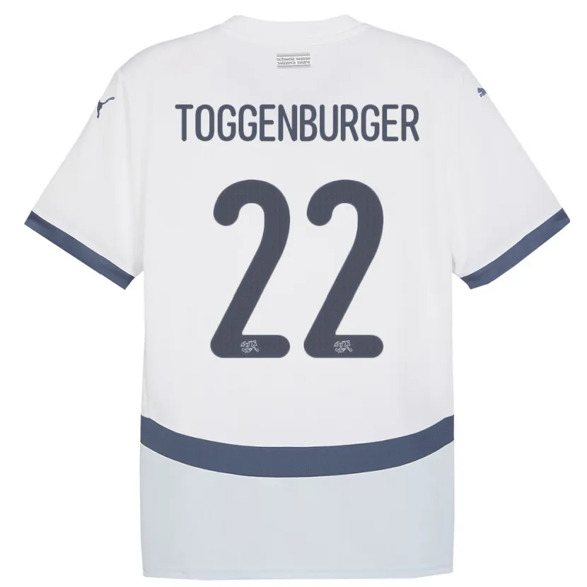 Danxen Kid Switzerland Nando Toggenburger #22 White Away Jersey 24-26 T-Shirt