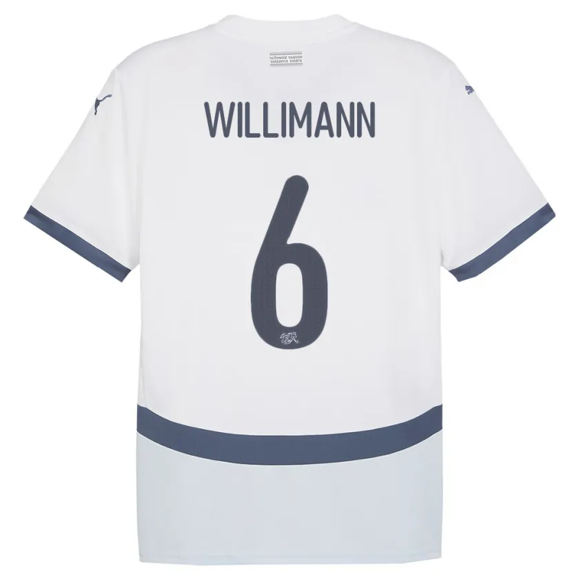 Danxen Kid Switzerland Mauricio Willimann #6 White Away Jersey 24-26 T-Shirt