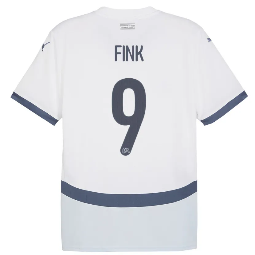 Danxen Kid Switzerland Bradley Fink #9 White Away Jersey 24-26 T-Shirt