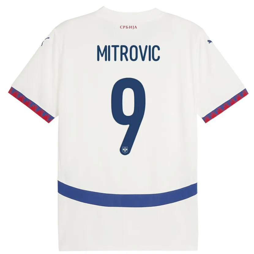 Danxen Kid Serbia Aleksandar Mitrovic #9 White Away Jersey 24-26 T-Shirt