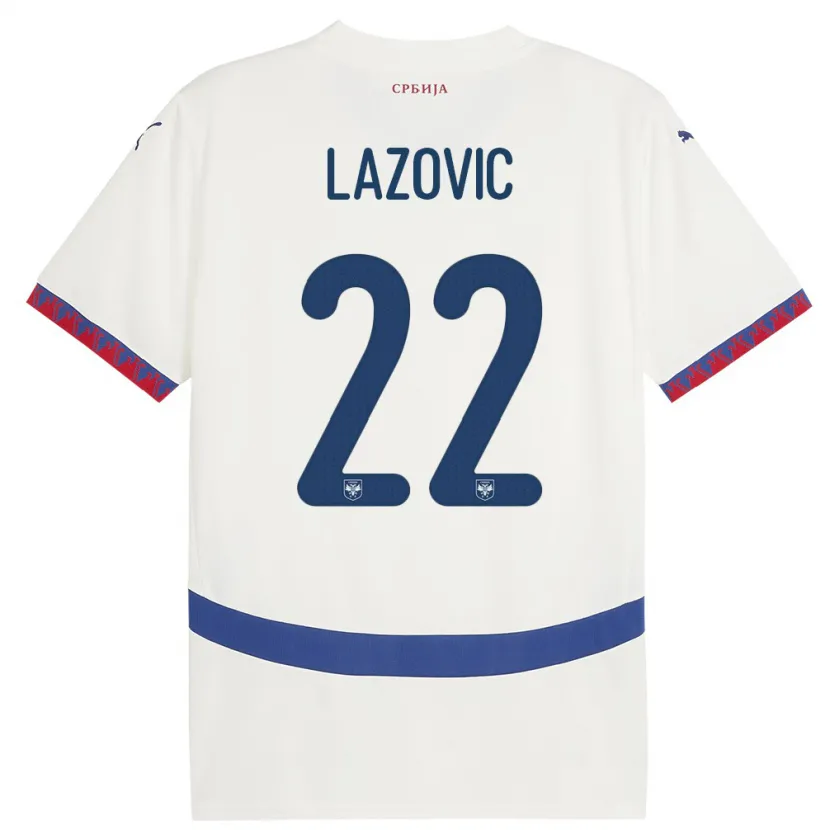 Danxen Kid Serbia Darko Lazovic #22 White Away Jersey 24-26 T-Shirt