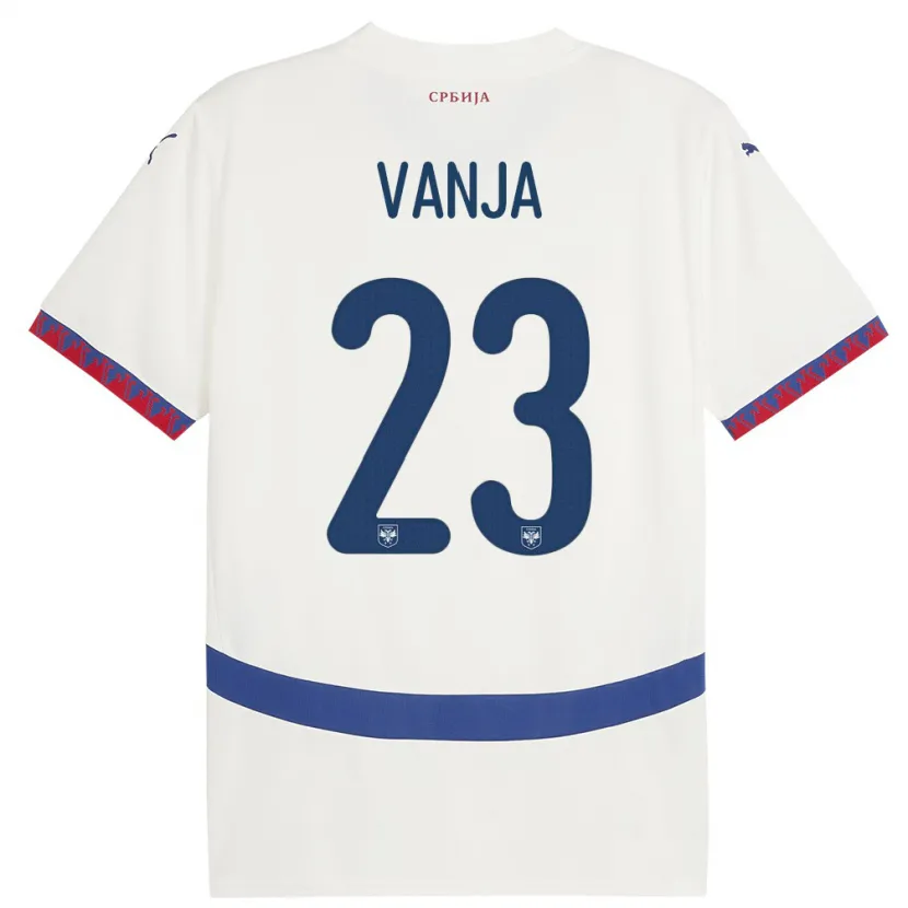 Danxen Kid Serbia Vanja Milinkovic-Savic #23 White Away Jersey 24-26 T-Shirt