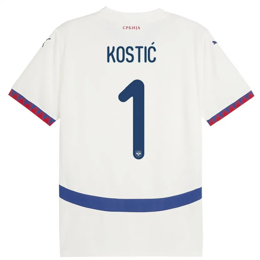 Danxen Kid Serbia Milica Kostic #1 White Away Jersey 24-26 T-Shirt