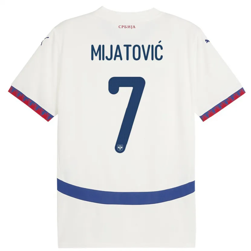 Danxen Kid Serbia Milica Mijatovic #7 White Away Jersey 24-26 T-Shirt