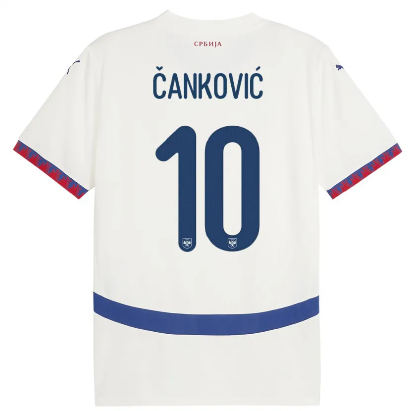 Danxen Kid Serbia Jelena Cankovic #10 White Away Jersey 24-26 T-Shirt