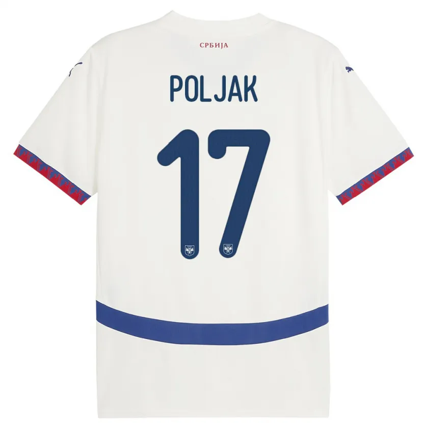 Danxen Kid Serbia Allegra Poljak #17 White Away Jersey 24-26 T-Shirt