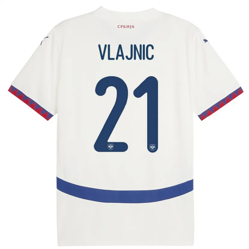 Danxen Kid Serbia Tyla Jay Vlajnic #21 White Away Jersey 24-26 T-Shirt